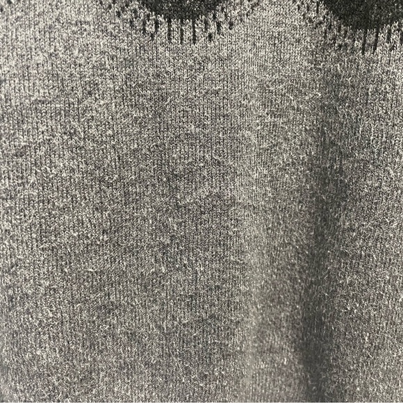 Banana Republic Women’s Sweater Lace Look Knit Black Size Medium Goth - Picture 3 of 9